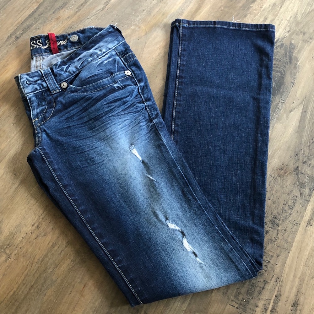 Guess Daredevil Women’s Distressed Bootcut Jeans